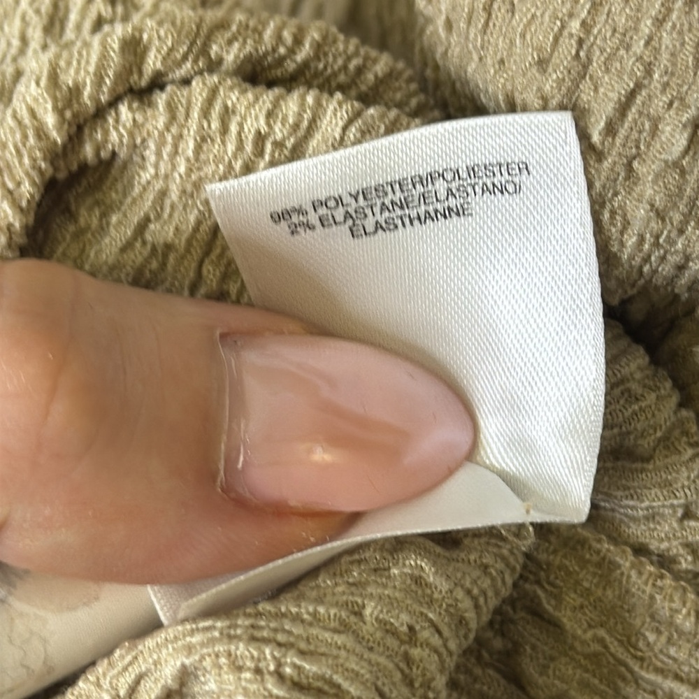 Anne Klein Beige Textured Short Sleeve Top - Picture 6 of 9